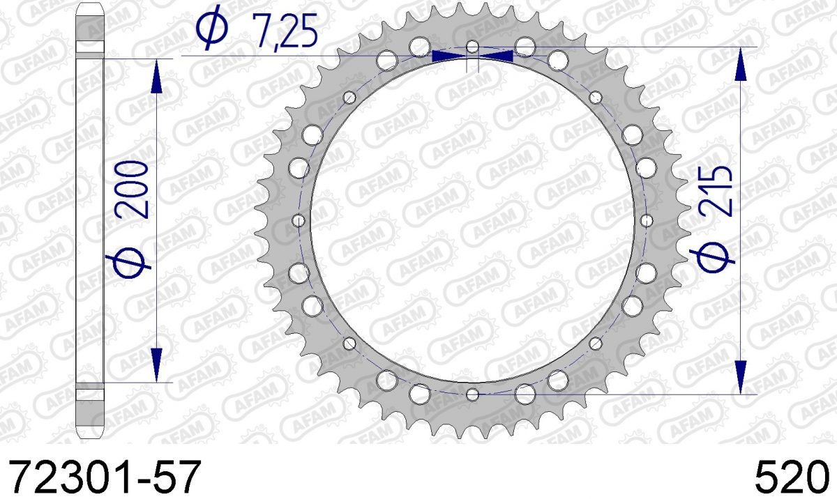 REAR ALU 57T, 520