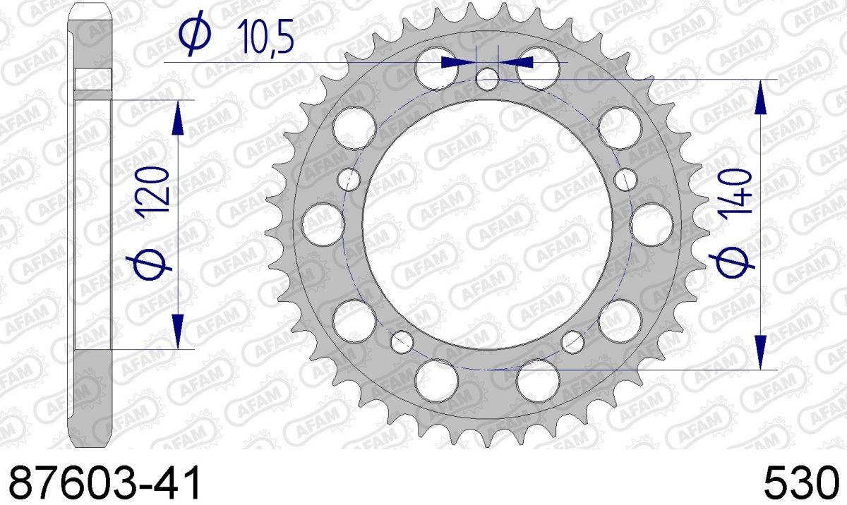REAR ALU 41T, 530