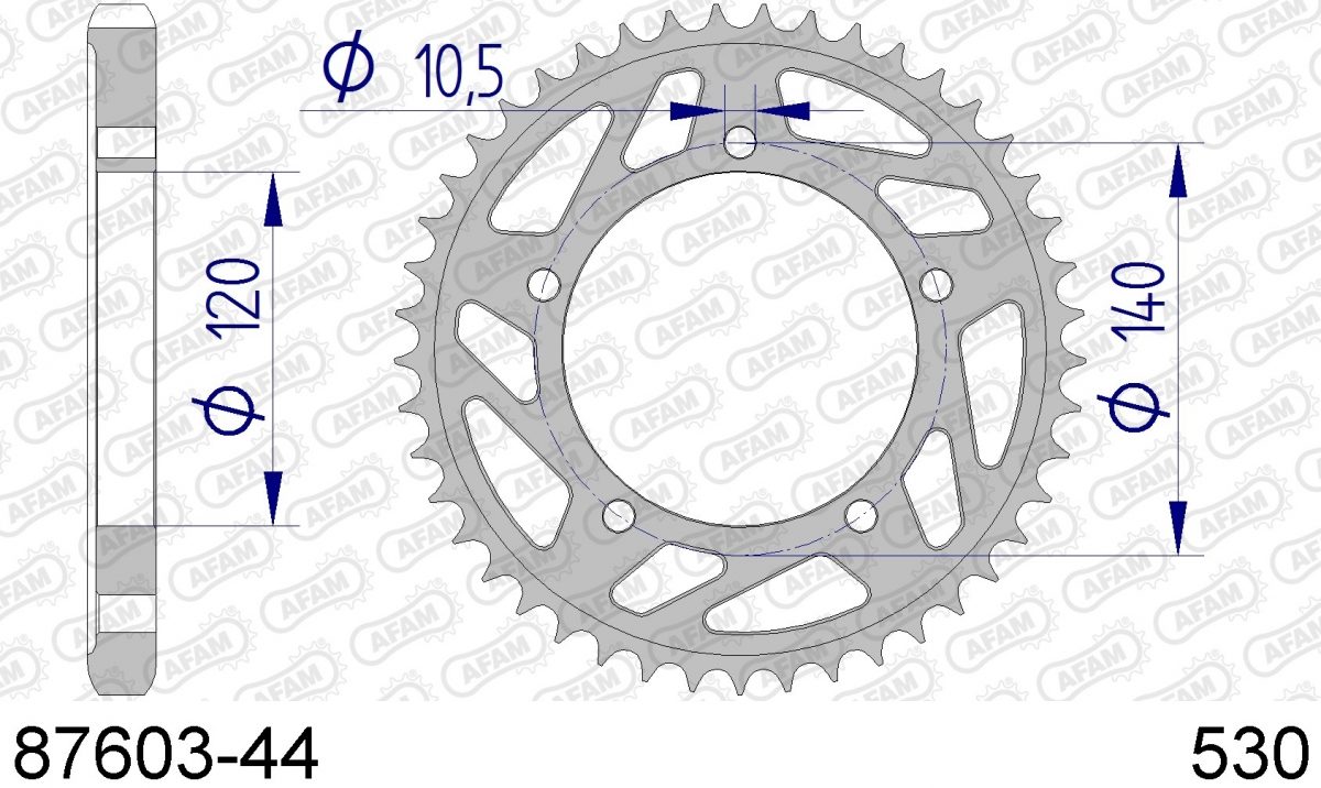 REAR ALU 44T, 530
