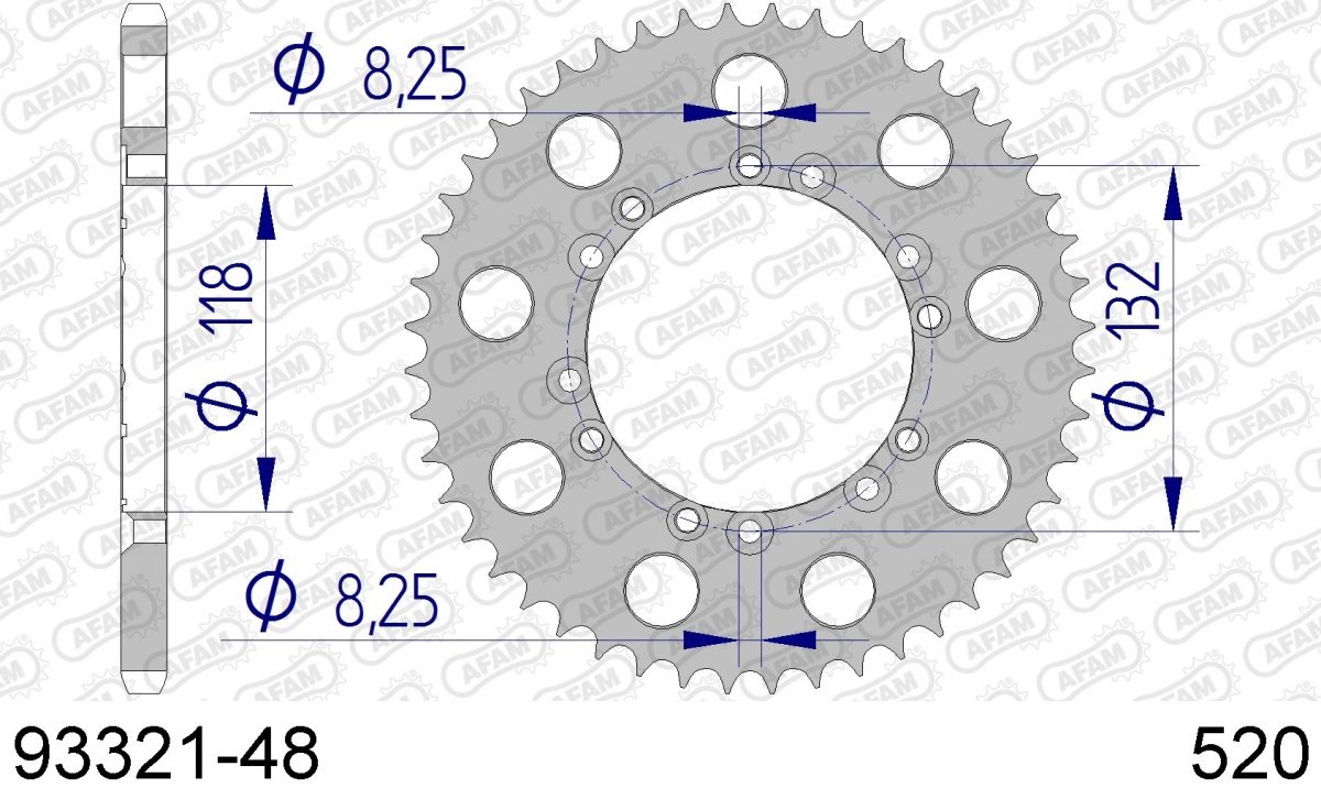 REAR ALU 48T, 520