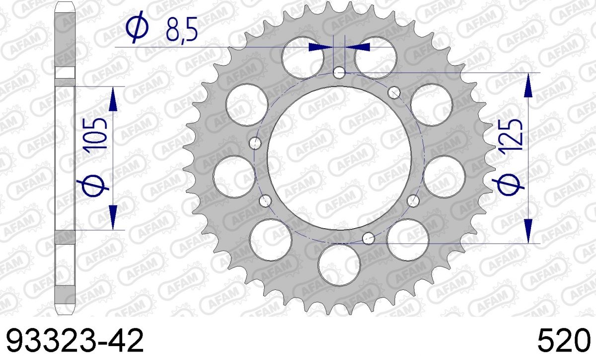REAR ALU 42T, 520