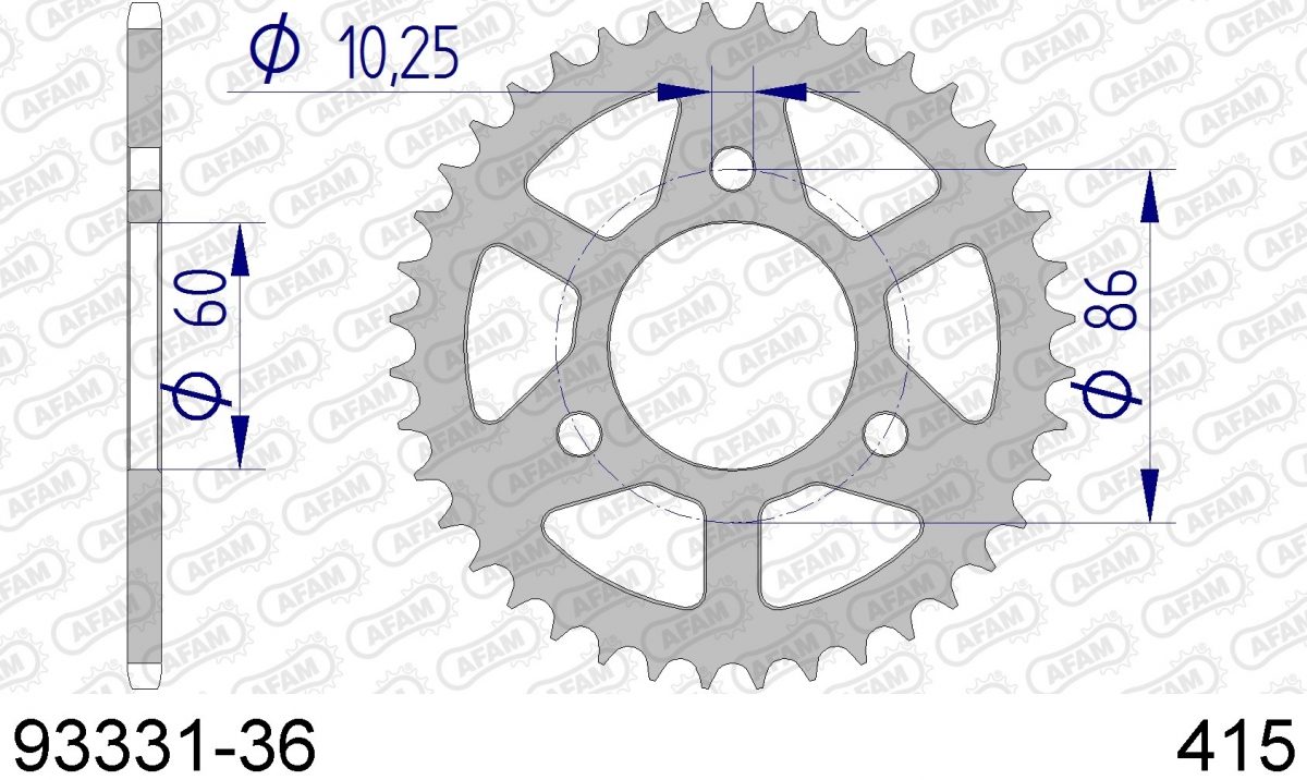 REAR ALU 36T, 415