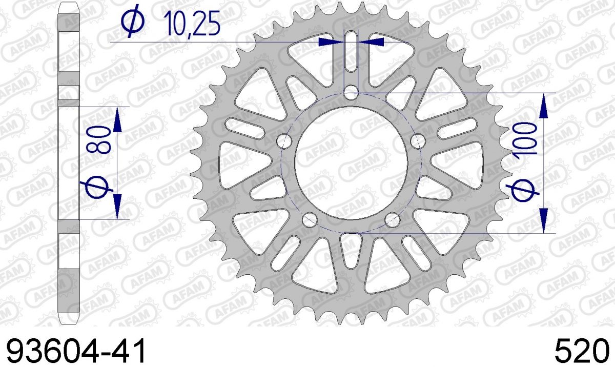 REAR ALU 41T, 520