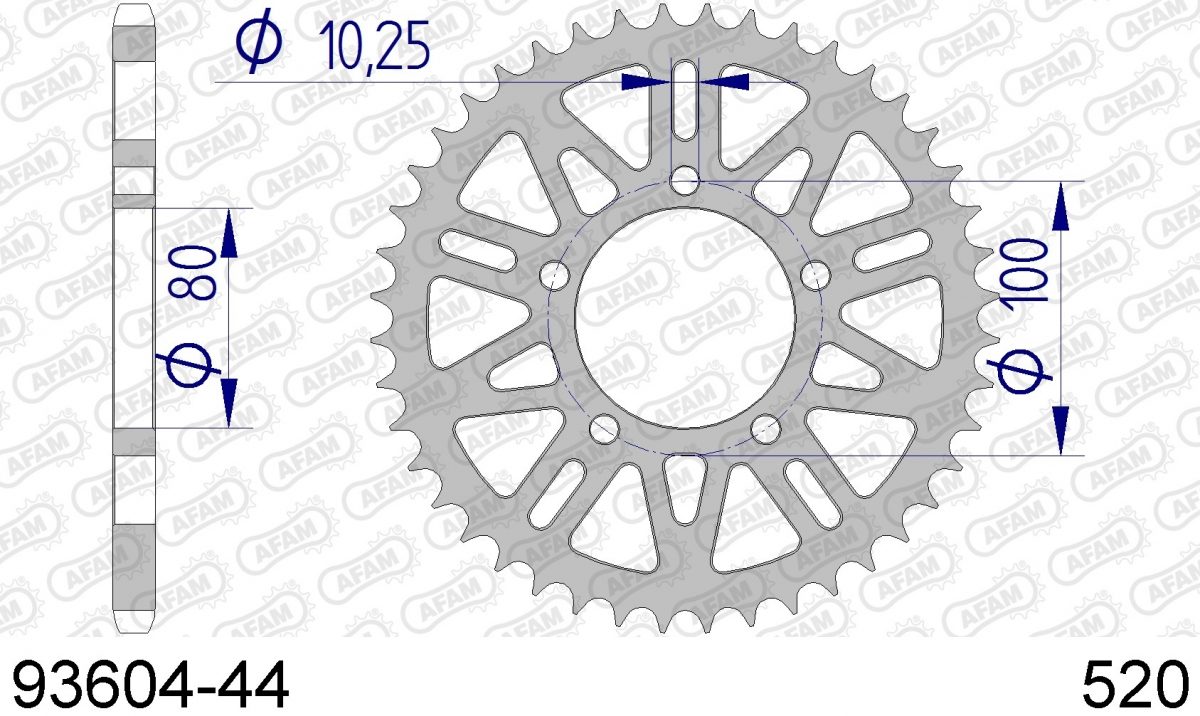 REAR ALU 44T, 520