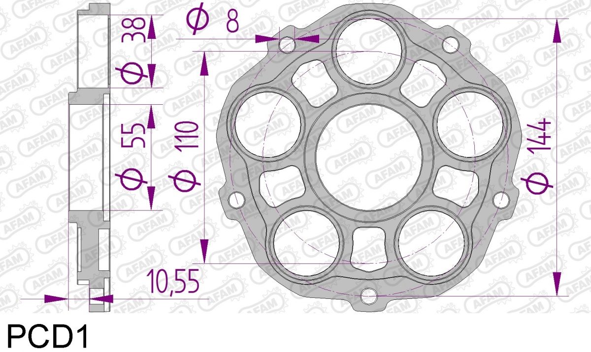 SPROCKET CARRIER, PCD1