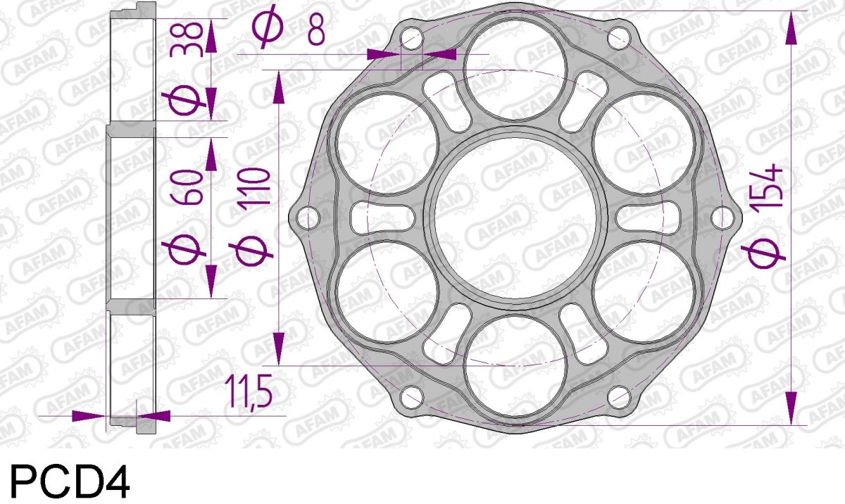 SPROCKET CARRIER, PCD4