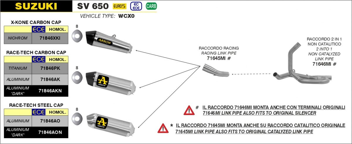 LINK PIPE FOR ARROW SILENCERS foto 2