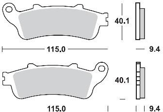 653 SM1 BRAKE PADS SEMI METALLIC