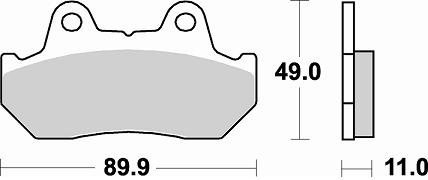 654 SM1 BRAKE PADS SEMI METALLIC