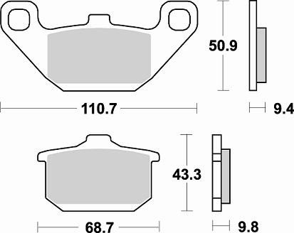 662 SM1 BRAKE PADS SEMI METALLIC