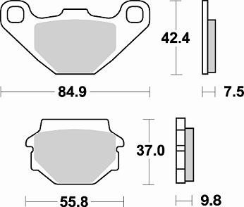669 CM44 BRAKE PADS SINTERED
