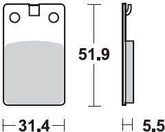 671 SM1 BRAKE PADS SEMI METALLIC
