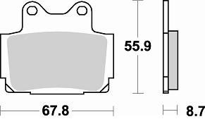 679 SM1 BRAKE PADS SEMI METALLIC