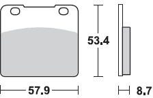 680 SM1 BRAKE PADS SEMI METALLIC