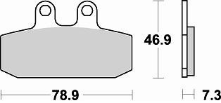 684 SM1 BRAKE PADS SEMI METALLIC