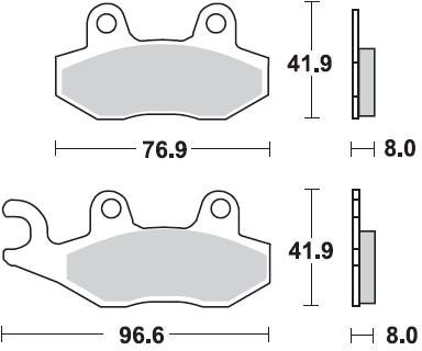 696 SM1 BRAKE PADS SEMI METALLIC
