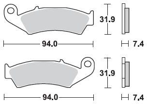 700 SM1 BRAKE PADS SEMI METALLIC