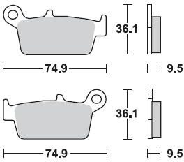 701 CM44 BRAKE PADS SINTERED