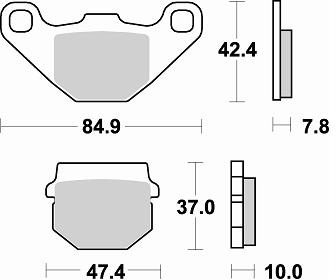 702 SM1 BRAKE PADS SEMI METALLIC