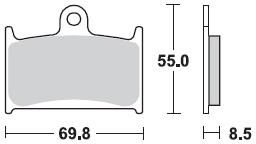 707 SM1 BRAKE PADS SEMI METALLIC