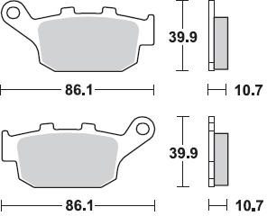 711 SM1 BRAKE PADS SEMI METALLIC