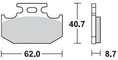 722 CM44 BRAKE PADS SINTERED