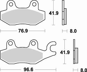 725 CM44 BRAKE PADS SINTERED