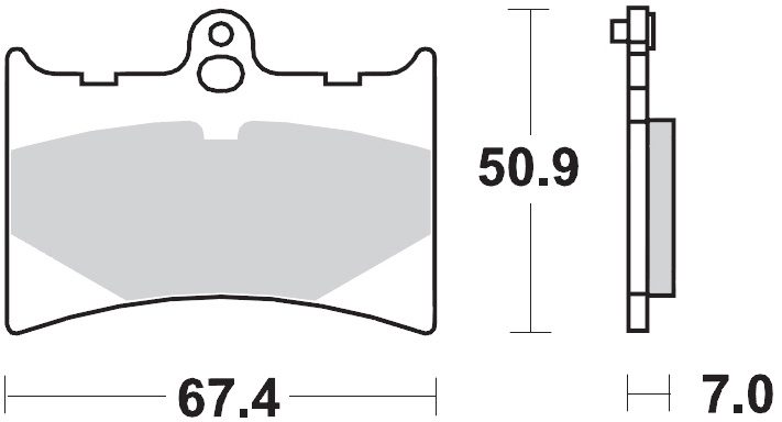 726 SM1 BRAKE PADS SEMI METALLIC