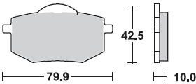 735 SM1 BRAKE PADS SEMI METALLIC