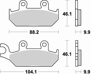 737 SM1 BRAKE PADS SEMI METALLIC