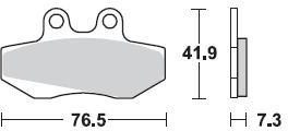 741 SM1 BRAKE PADS SEMI METALLIC