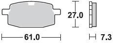 744 SM1 BRAKE PADS SEMI METALLIC