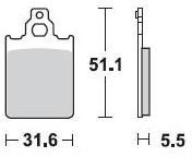 760 SM1 BRAKE PADS SEMI METALLIC