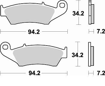 772 SM1 BRAKE PADS SEMI METALLIC