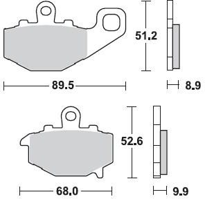 775 CM56 BRAKE PADS SINTERED