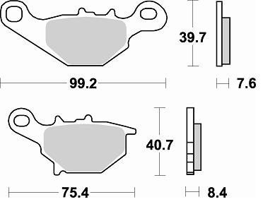 785 SM1 BRAKE PADS SEMI METALLIC