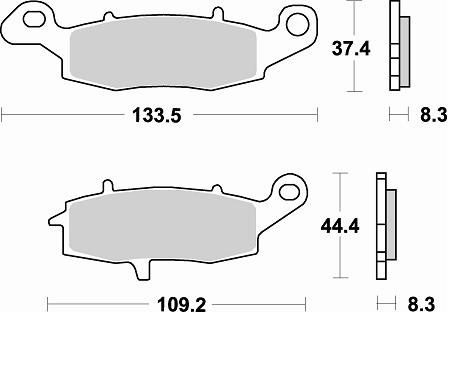 787 SM1 BRAKE PADS SEMI METALLIC