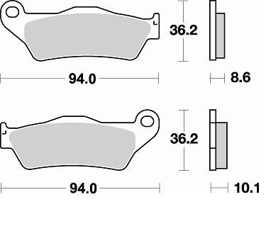 794 SM1 BRAKE PADS SEMI METALLIC
