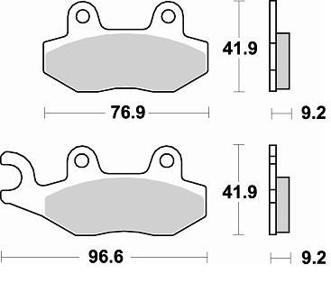 795 SM1 BRAKE PADS SEMI METALLIC