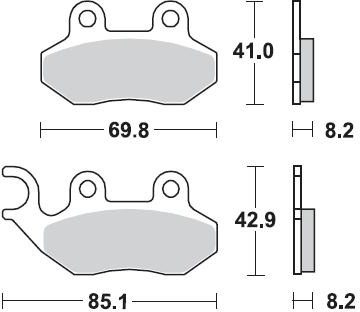 796 SM1 BRAKE PADS SEMI METALLIC