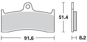 801 CM55 BRAKE PADS SINTERED