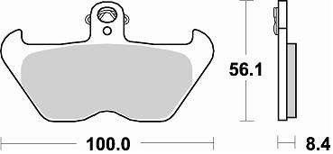 806 SM1 BRAKE PADS SEMI METALLIC