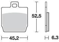 814 SM1 BRAKE PADS SEMI METALLIC