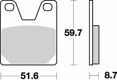 826 SM1 BRAKE PADS SEMI METALLIC