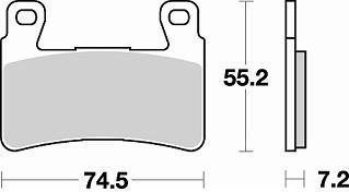 827 SM1 BRAKE PADS SEMI METALLIC