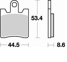 830 SM1 BRAKE PADS SEMI METALLIC
