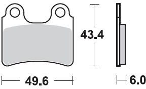 831 SM1 BRAKE PADS SEMI METALLIC