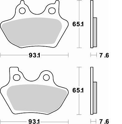 843 SM1 BRAKE PADS SEMI METALLIC