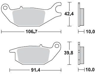 867 SM1 BRAKE PADS SEMI METALLIC