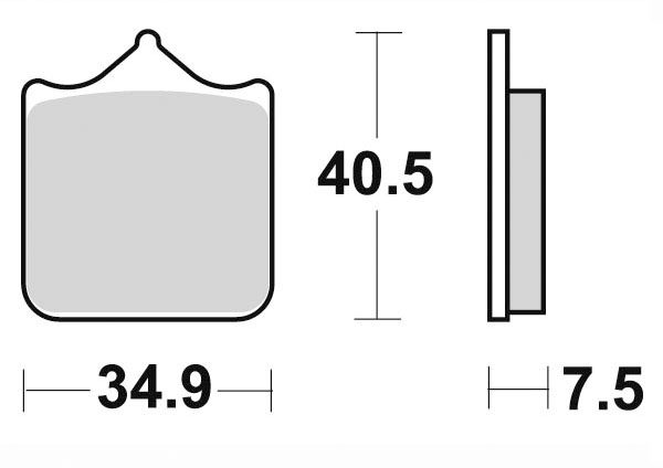 870 SM1 BRAKE PADS SEMI METALLIC